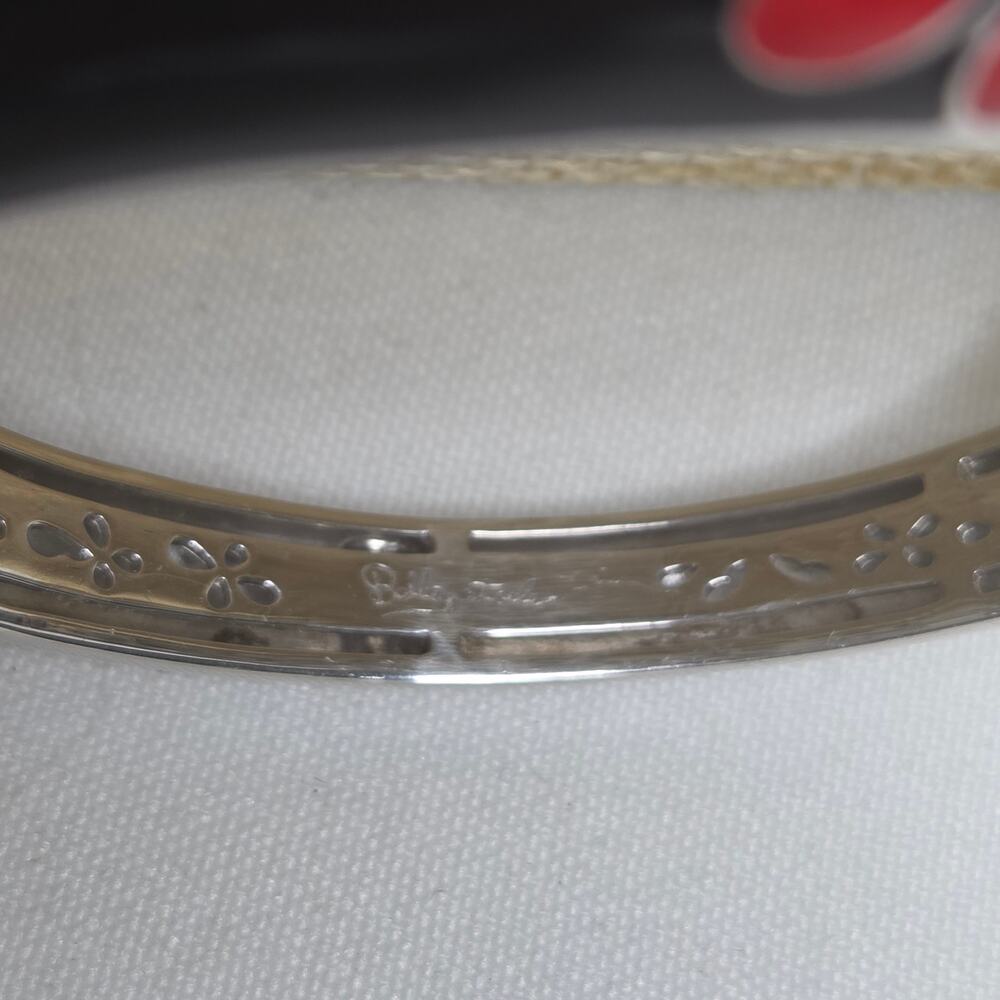 Belle Etoile Hand Painted Art Deco Flutter Bangle Bracelet - Picture 9 of 9